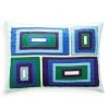 Jonathan Adler Emerald/Navy Milano Blocks Pillow Patterned