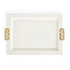 Jonathan Adler Milano Leather Tray Trays