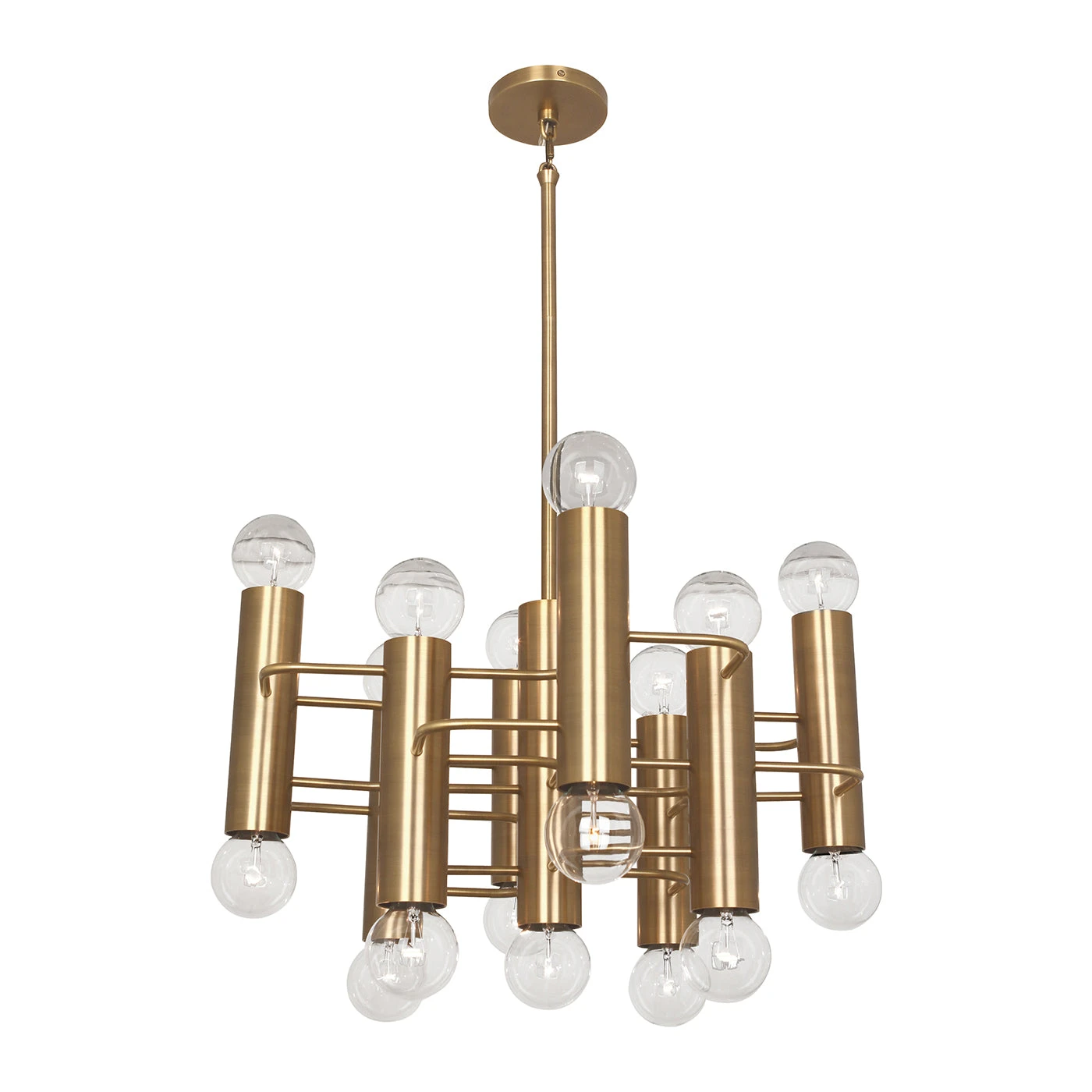 milano_square_pendant_warmbrass.jpg Jonathan Adler Milano Square Pendant Chandeliers