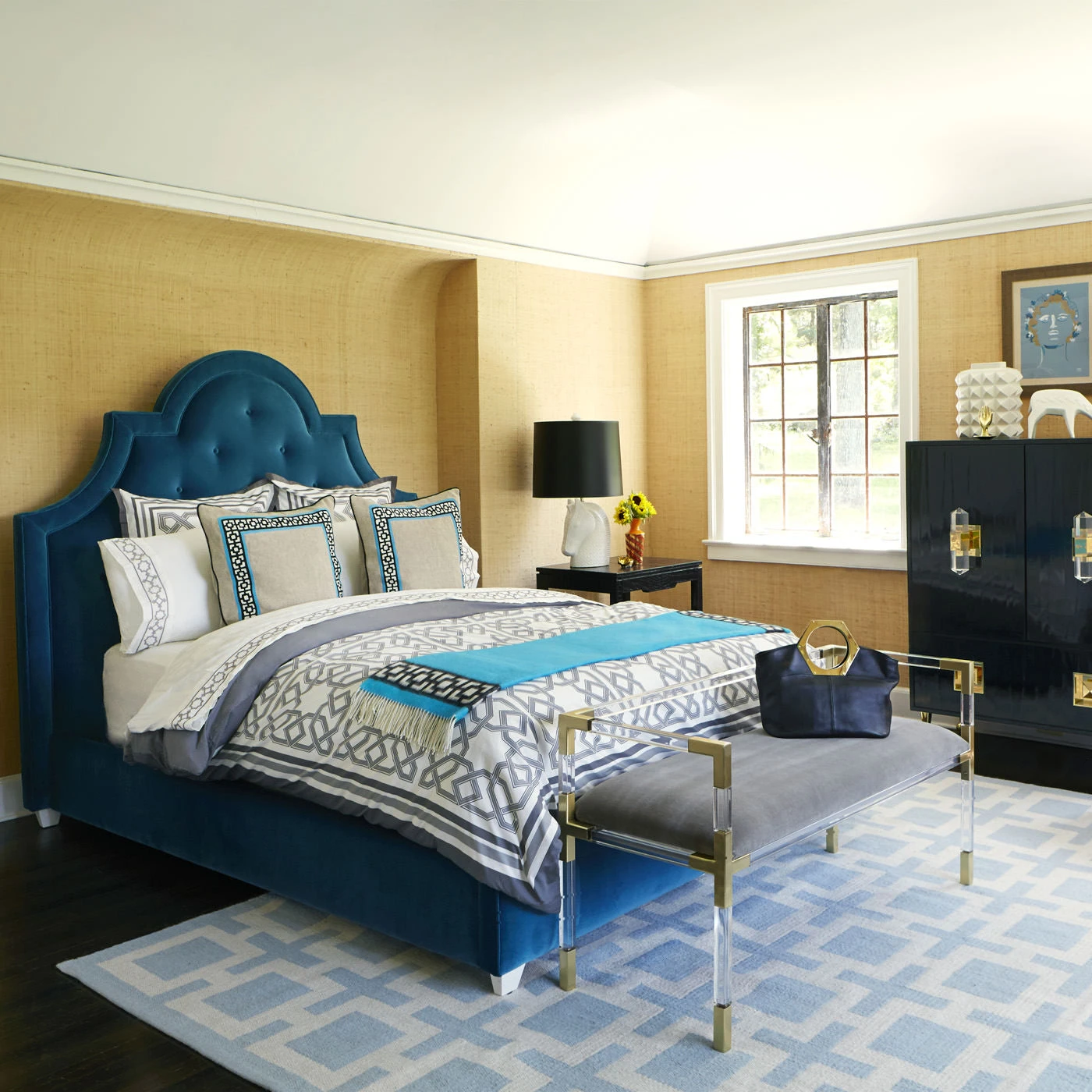 modern-Woodhouse-Bedroom-styled-jonathan-adler_20d2f7b5-d315-438e-b454-b6664f8537c5.jpg Jonathan Adler Beds & Headboards Woodhouse King Bed