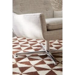 Jonathan Adler Brown Oslo Reversible Peruvian Flat Weave Rug