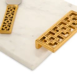 Jonathan Adler Serving Platter & Trays Nixon Cheese Board And Knife Set