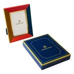 Jonathan Adler Perimeter Leather Frame 4” X 6” Picture Frames