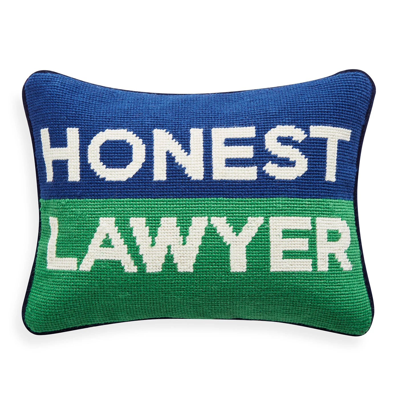 personality_lawyer_pillow_6458d559-2336-4abb-abc7-69ccc5a9430d.jpg Jonathan Adler Bestsellers Honest Lawyer Needlepoint Pillow