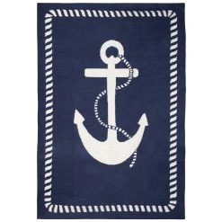 Jonathan Adler Junior Anchor Reversible Peruvian Flat Weave Rug