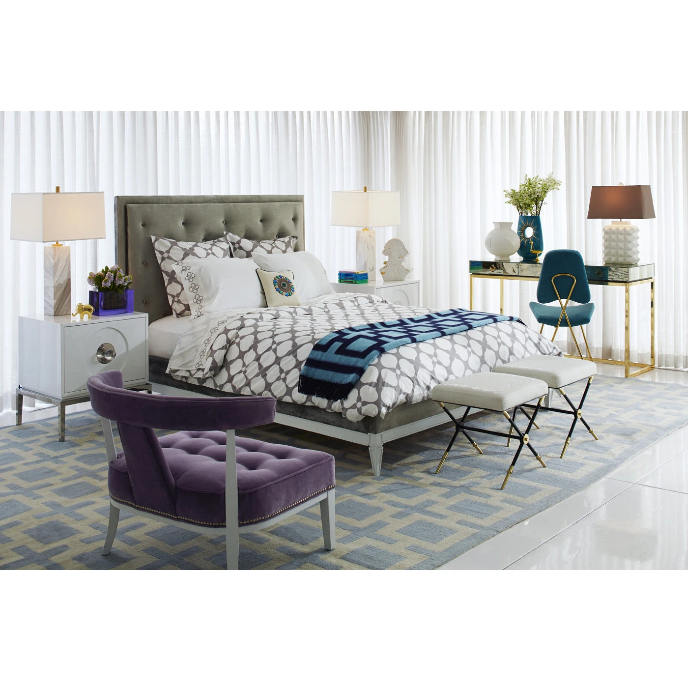 spr14_TempletonBe.jpg Jonathan Adler Lampert Queen Bed Beds & Headboards