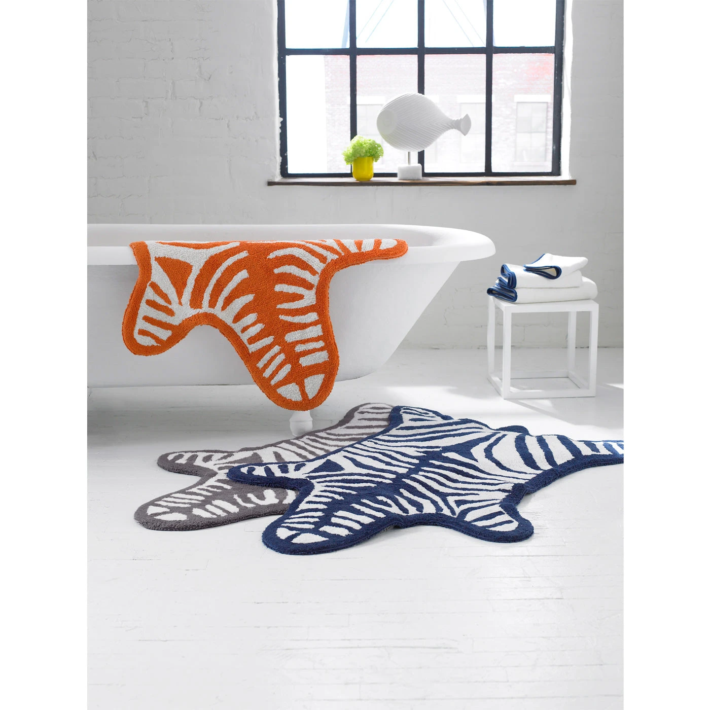 style_Zebra_BathMats_ch.jpg Jonathan Adler Bath Accessories Reversible Zebra Bath Mat
