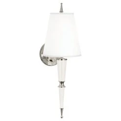 Jonathan Adler Wall Lamps & Sconces Versailles Sconce In Nickel With Fabric Shade